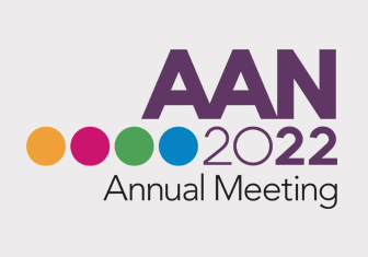 colorful logo for AAN 2022 annual meeting